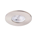 Saxby ShieldONE IP65 Fire Rated, Dimmable, GU10 Downlight for Bathrooms in Satin Nickel (Brushed Steel Effect)