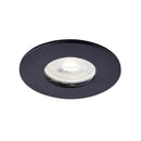 Saxby 109806 ShieldONE IP65 Fire-Rated Dimmable Recessed Matt black Downlight with Multiple Bezel Options - 75mm cut hole