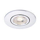 Saxby ShieldONE Tilt, Fire Rated, Dimmable GU10 Downlight  Fully Adjustable Polished Chrome