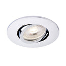Saxby ShieldONE Tilt, Fire Rated, Dimmable GU10 Downlight  Fully Adjustable Polished Chrome
