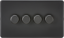 Knightsbridge MLA Screwless SF2194MBB 4G 2-way 10-200W (5-150W LED) Intelligent dimmer - Matt Black