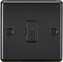 Knightsbridge MLA CL6MBB 13A Fused Spur Unit - Rounded Edge Matt Black
