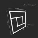 V-Tac VT-6159 60W LED SPIRAL FRAME PANEL LIFUD DRIVER+QC 595x595MM FLICKER FREE 6500K