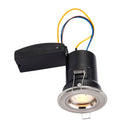 Saxby 50673 ShieldPLUS Fire Rated Dimmable GU10 Downlight in Satin Nickel (Brushed Chrome Effect)