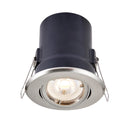 Saxby 50681 ShieldPLUS Tilt, Fire Rated, Dimmable GU10 Downlight  Fully Adjustable Satin Nickel (Brushed Chrome Effect)