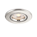 Saxby 50681 ShieldPLUS Tilt, Fire Rated, Dimmable GU10 Downlight  Fully Adjustable Satin Nickel (Brushed Chrome Effect)