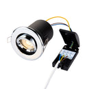 Saxby 50682 ShieldPLUS Tilt, Fire Rated, Dimmable GU10 Downlight  Fully Adjustable Polished Chrome