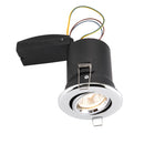 Saxby 50682 ShieldPLUS Tilt, Fire Rated, Dimmable GU10 Downlight  Fully Adjustable Polished Chrome