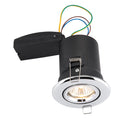 Saxby 50682 ShieldPLUS Tilt, Fire Rated, Dimmable GU10 Downlight  Fully Adjustable Polished Chrome