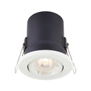 Saxby 61060 ShieldPLUS Tilt, Fire Rated, Dimmable GU10 Downlight  Fully Adjustable Matt White