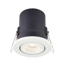 Saxby 61060 ShieldPLUS Tilt, Fire Rated, Dimmable GU10 Downlight  Fully Adjustable Matt White