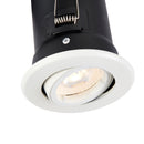 Saxby 61060 ShieldPLUS Tilt, Fire Rated, Dimmable GU10 Downlight  Fully Adjustable Matt White