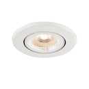 Saxby 61060 ShieldPLUS Tilt, Fire Rated, Dimmable GU10 Downlight  Fully Adjustable Matt White