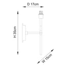 Endon 97872 Rennes 1-Light Wall Light - Elegant Modern Wall Sconce for Contemporary Spaces