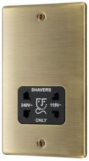 BG NAB20B 115/240V dual voltage shaver socket