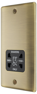 BG NAB20B 115/240V dual voltage shaver socket