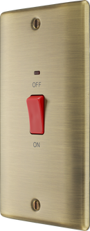 BG NAB72 45A, double pole, large plate, with indicator