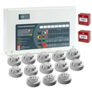 C-TEC AlarmSense (2-Wire) 8-Zone Fire Alarm Kit w/ Detectors & Call Points