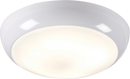 Knightsbridge MLA TPB28MSEMHF IP44 28W HF Emergency Polo Bulkhead with Opal Diffuser, White Base and microwave sensor