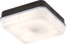 Knightsbridge MLA TPS28BOEMHF IP65 28W HF Square Emergency Bulkhead with Opal Diffuser and Black Base