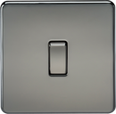 Knightsbridge MLA SF2000BN Screwless 10AX 1G 2-Way Switch - Black Nickel