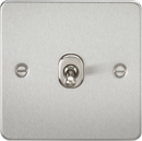 Knightsbridge MLA FP1TOGBC Flat Plate 10AX 1G 2 Way Toggle Switch - Brushed Chrome