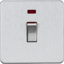 Knightsbridge MLA Screwless SF81MNBC 45A 1G DP switch with neon - brushed chrome