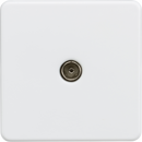 Knightsbridge MLA SF0100MW Screwless 1G TV outlet (non-isolated) - Matt white