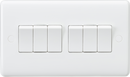 Knightsbridge MLA CU4200 Curved Edge 10AX 6G 2-Way Switch