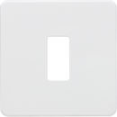 Knightsbridge MLA GDSF001MW Screwless 1G grid faceplate - matt white