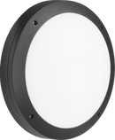 Knightsbridge MLA SHE1BEMP 230V IP65 18W LED Round Bulkhead CCT with Emergency & Daylight Sensor Black
