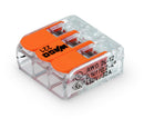 Wago 4mm Splicing 3-Way Compact Connector with Levers  (221-413) - Box of 50