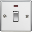 Knightsbridge MLA CL834NPC 20A 1G DP Switch with Neon - Rounded Edge Polished Chrome