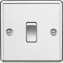 Knightsbridge MLA CL834PC 20A 1G DP Switch - Rounded Edge Polished Chrome