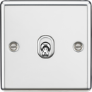 Knightsbridge MLA CLTOG1PC 10AX 1G 2 Way Toggle Switch - Rounded Polished Chrome Finish