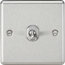 Knightsbridge MLA CLTOG12BC 10AX 1G Intermediate Toggle Switch - Rounded Edge Brushed Chrome