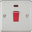 Knightsbridge MLA CL81NBC 45A DP Switch with Neon (single size) - Rounded Edge Brushed Chrome