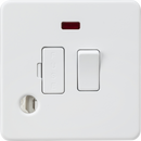 Knightsbridge MLA Screwless SF6300FMW 13A Switched Fused Spur with Neon and Flex Outlet - Matt White