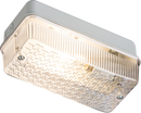 Knightsbridge MLA BH22BC 230V IP65 100W (BC) B22 Bulkhead with Clear Prismatic Diffuser and Aluminium Base