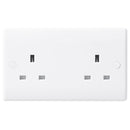 BG 824 White Nexus Moulded Double Unswitched 13A Power Socket