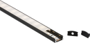 Knightsbridge MLA 1MSURBK 1M Aluminium Profile - Surface Mount Flat in Black