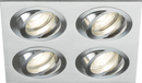 Knightsbridge MLA AMA4TSBC Ambar Quad Tilt Square Downlight Brushed Chrome