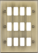Knightsbridge MLA GDCS12AB 12G grid faceplate - antique brass