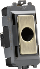Knightsbridge MLA GDM012AB Flex outlet module (up to 10mm) - antique brass