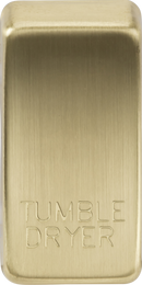 Knightsbridge MLA GDDRYBB Switch cover "marked TUMBLE DRYER" - brushed brass