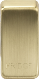 Knightsbridge MLA GDFRIDGEBB Switch cover "marked FRIDGE" - brushed brass