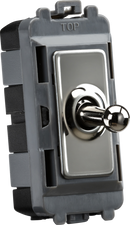 Knightsbridge MLA GDM01TOGBN 20AX 1G 2-way SP Grid Toggle Switch - black nickel