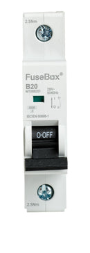 Fusebox MT06B201 20A 6kA 1 pole B CURVE MCB