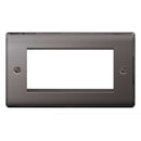 BG NBNEMR4 Nexus Metal Black Nickel Quadruple Rectangular Front Plate