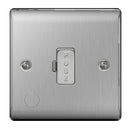 BG NBS55 Nexus Metal Brushed Steel Unswi. 13A Fused Conn. Unit w- Cable Outlet